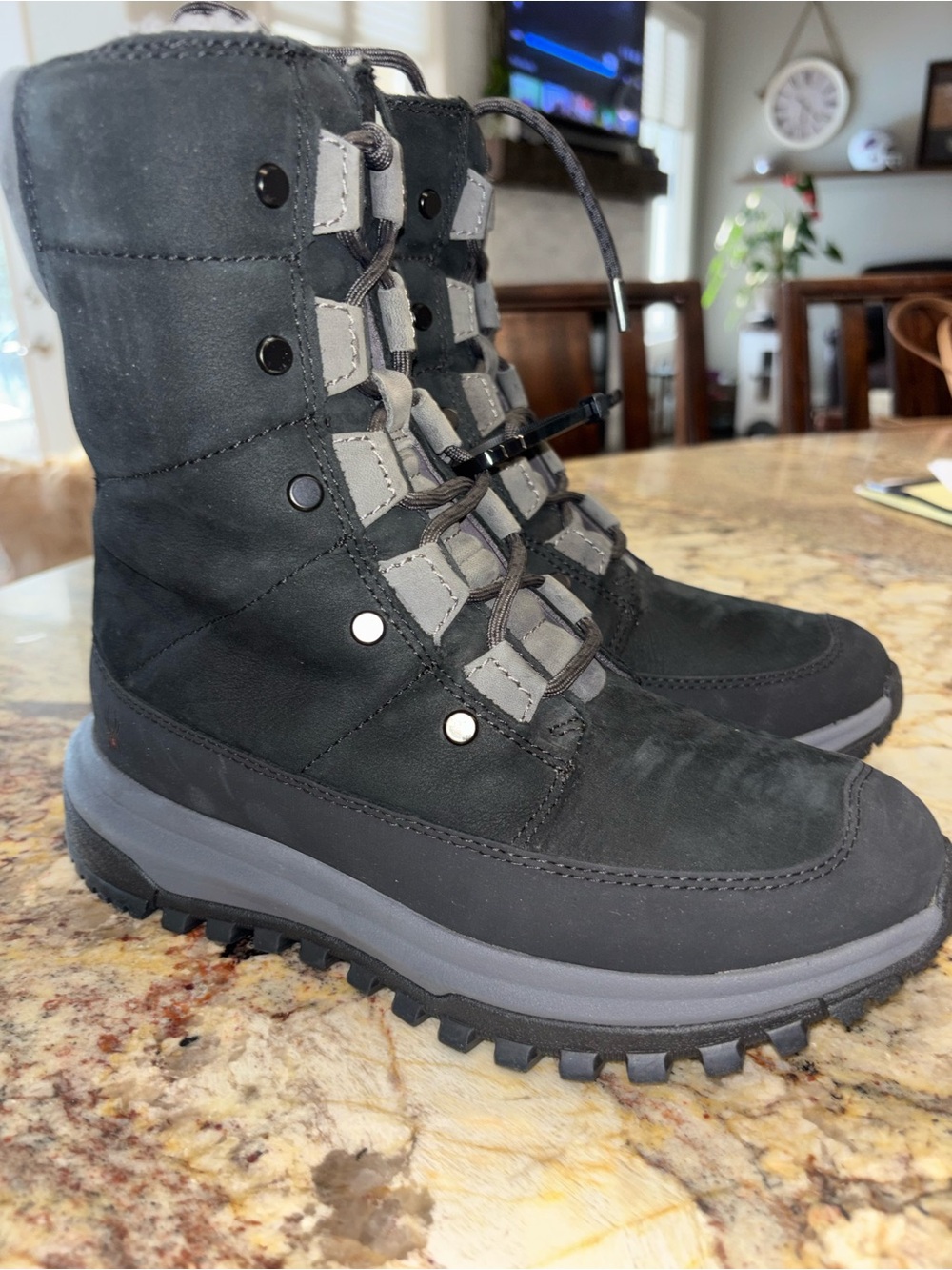 SPYDER Ridge Insulated Women's Black/Grey Lace-Up Winter Boot Sz 7.5 NEW - Picture 5 of 10